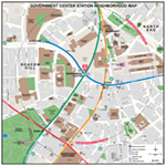 MBTA Government Center Neighborhood Map